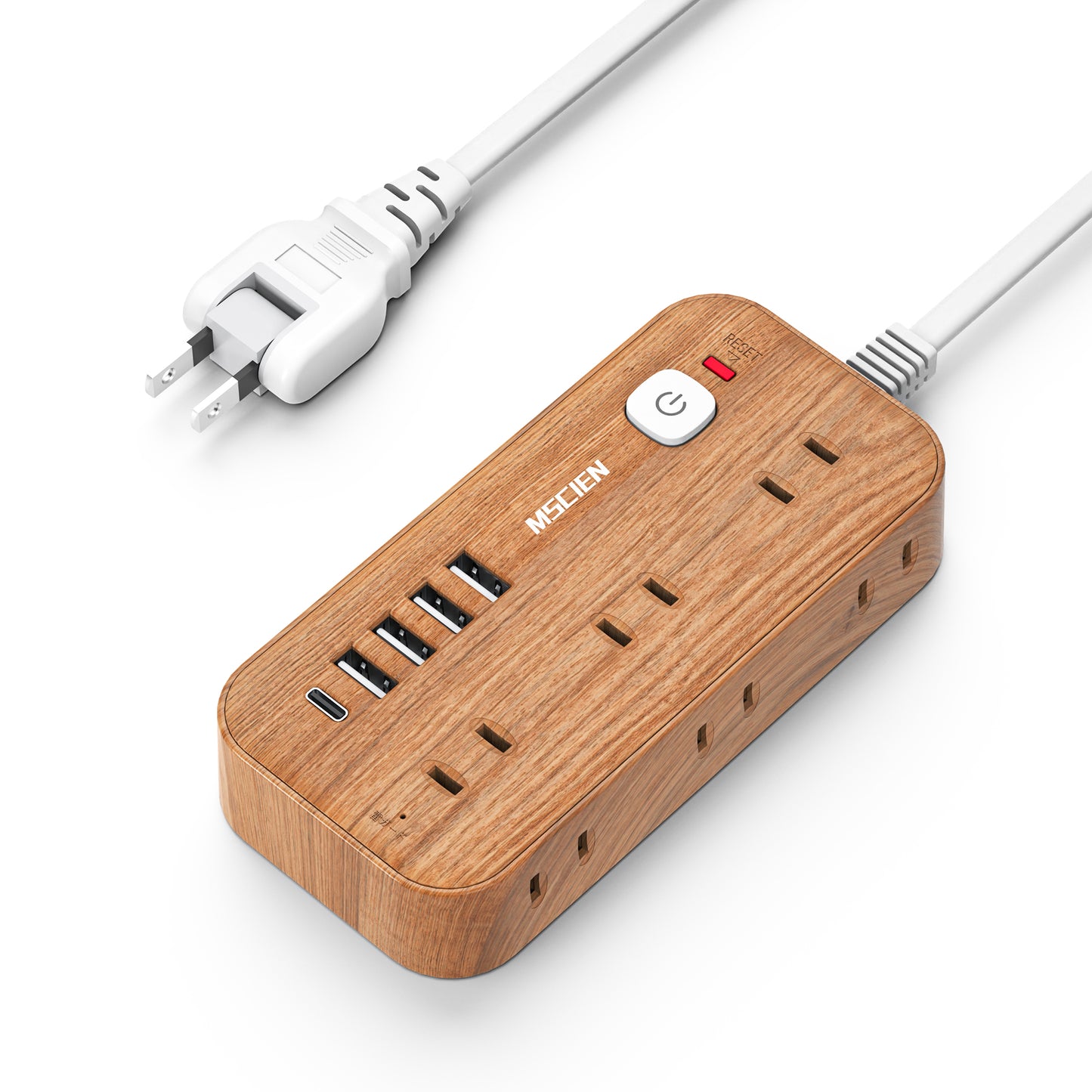 MSCIEN 延長コード スイッチ付 180度回転プラグ(11-in-1 USB-C×1 USB-A×4)