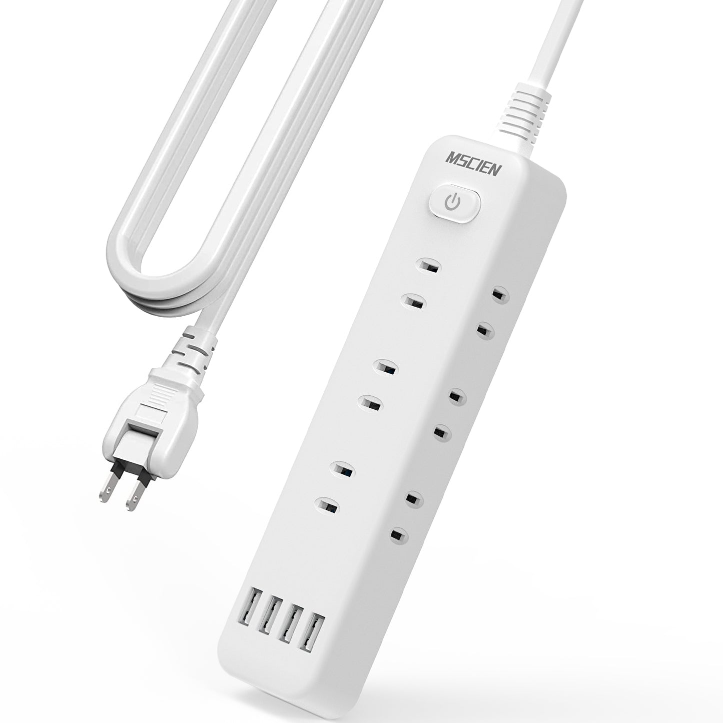 MSCIEN 延長コード スイッチ付 180度回転プラグ (13-in-1 USB-Ax4)
