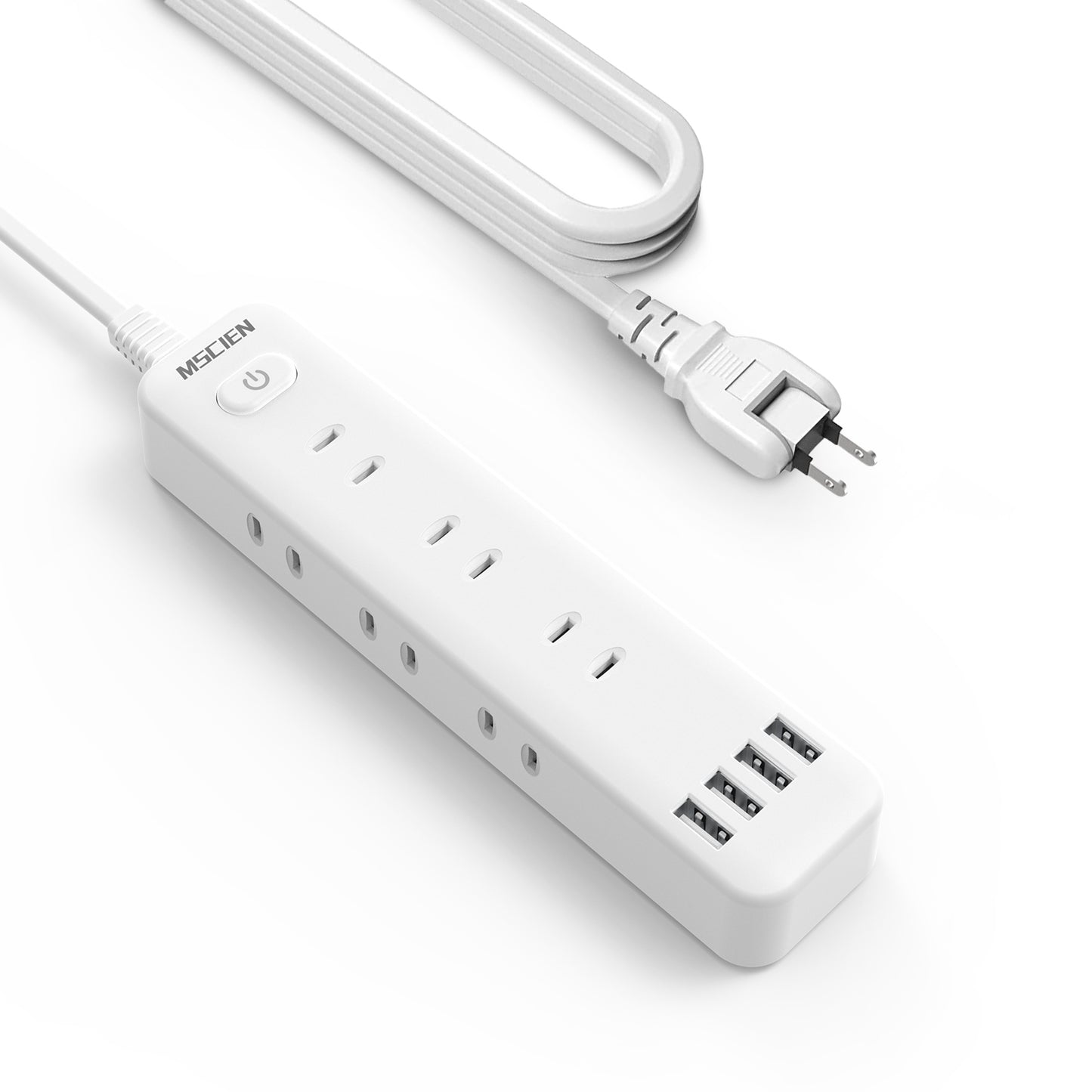 MSCIEN 延長コード スイッチ付 180度回転プラグ (13-in-1 USB-Ax4)