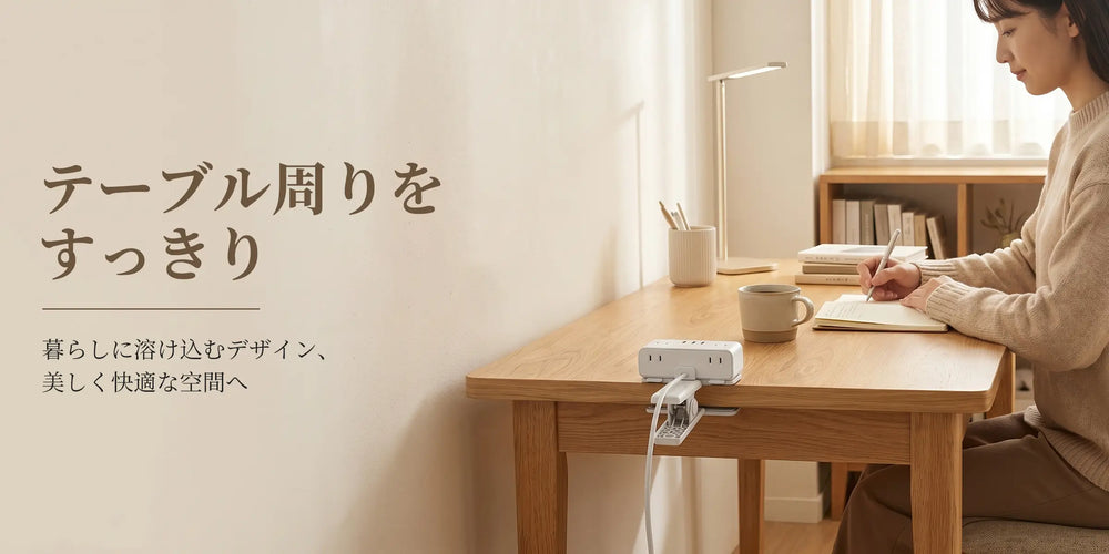 デスク周りをスッキリさせたい方へ|Mscien 電源タップでパソコンやガジェットの配線を美しくまとめる整理術