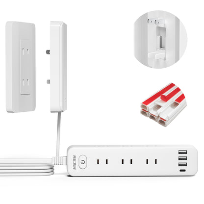 MSCIEN 延長コード コンセントカバー付 20mm (13-in-1 USB-C×1 USB-A×3)