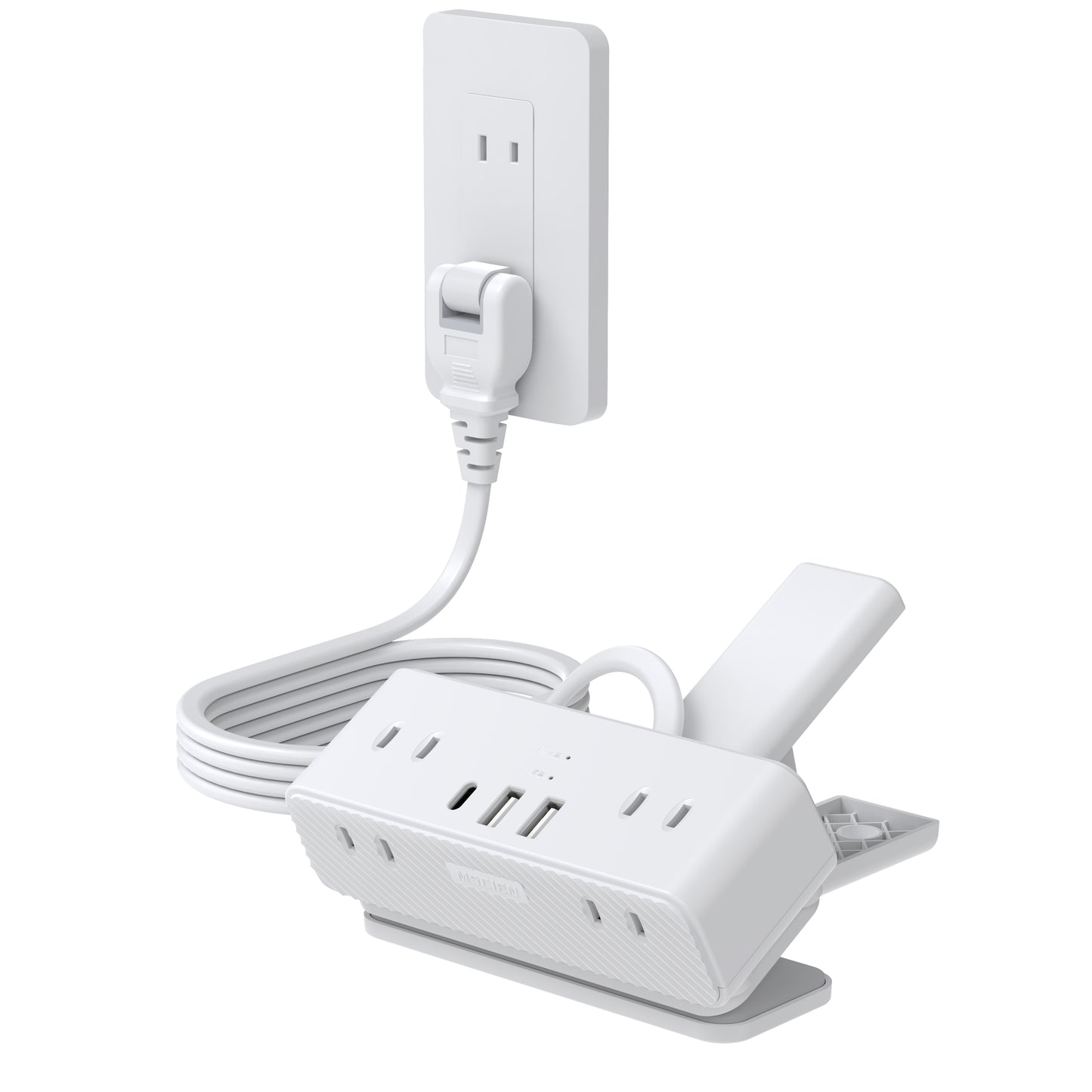 MSCIEN 延長コード クリップ付 取り外す可 180度回転プラグ(9-in-1 USB-C×1 USB-A×2)