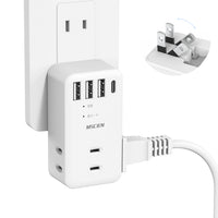 MSCIEN 直挿しタップ 90°スイングプラグ 軽量 (7-in-1  USB-C×1 USB-A×3)