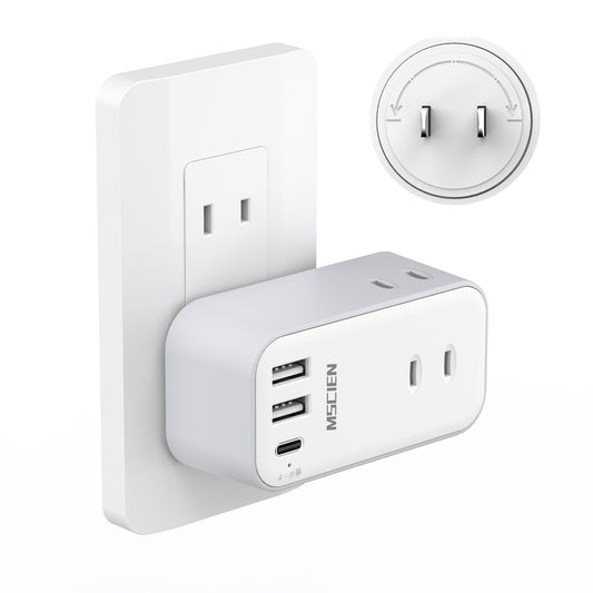 MSCIEN 直挿しタップ 回転可 小型 軽量 (6-in-1 USB-C×1 USB-A×2)