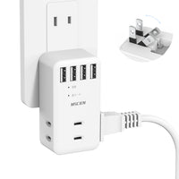 MSCIEN 直挿しタップ 90°スイングプラグ 軽量 (7-in-1  USB-A×4)