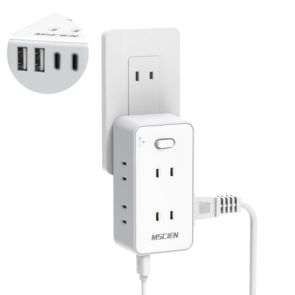MSCIEN 直挿しタップ 小型 支持脚付き (10-in-1 USB-C×2 USB-A×2)