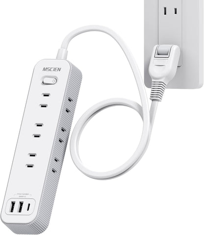MSCIEN 延長コード スイッチ付 180度回転プラグ(12-in-1 USB-C×1 USB-A×2)）