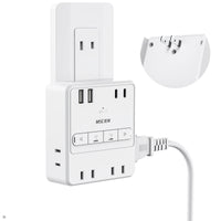MSCIEN 直挿しタップ 個別スイッチ 小型 (8-in-1 USB-C×2 USB-A×2)