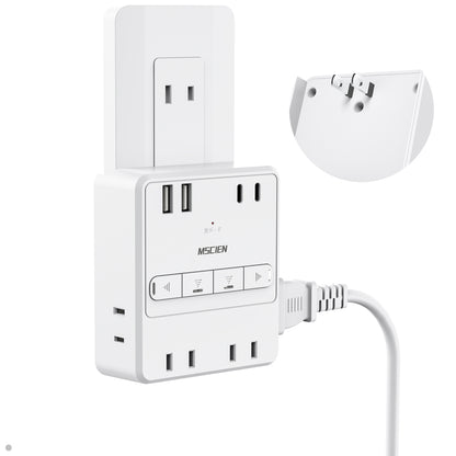 MSCIEN 直挿しタップ 個別スイッチ 小型 (8-in-1 USB-C×2 USB-A×2)