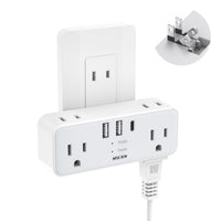MSCIEN 直挿しタップ 90°スイングプラグ 3P 2P  (9-in-1 USB-C×1 USB-A×2)