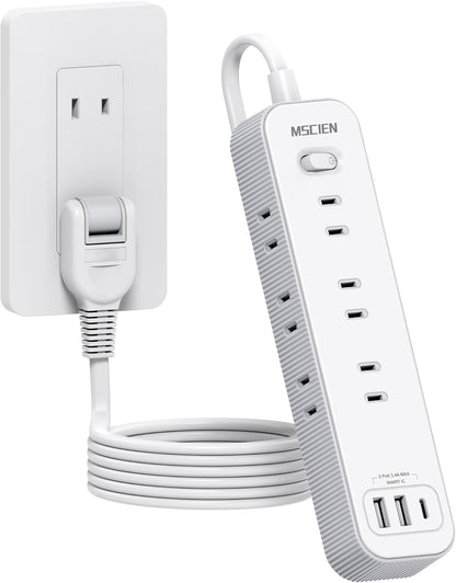 MSCIEN 延長コード スイッチ付 180度回転プラグ(12-in-1 USB-C×1 USB-A×2)）