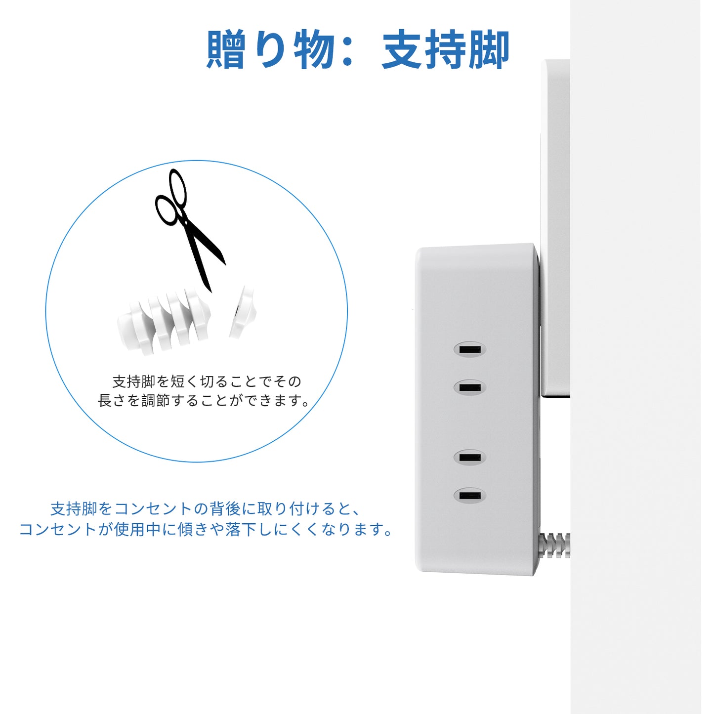 MSCIEN 直挿しタップ 小型 支持脚付き (10-in-1 USB-C×2 USB-A×2)