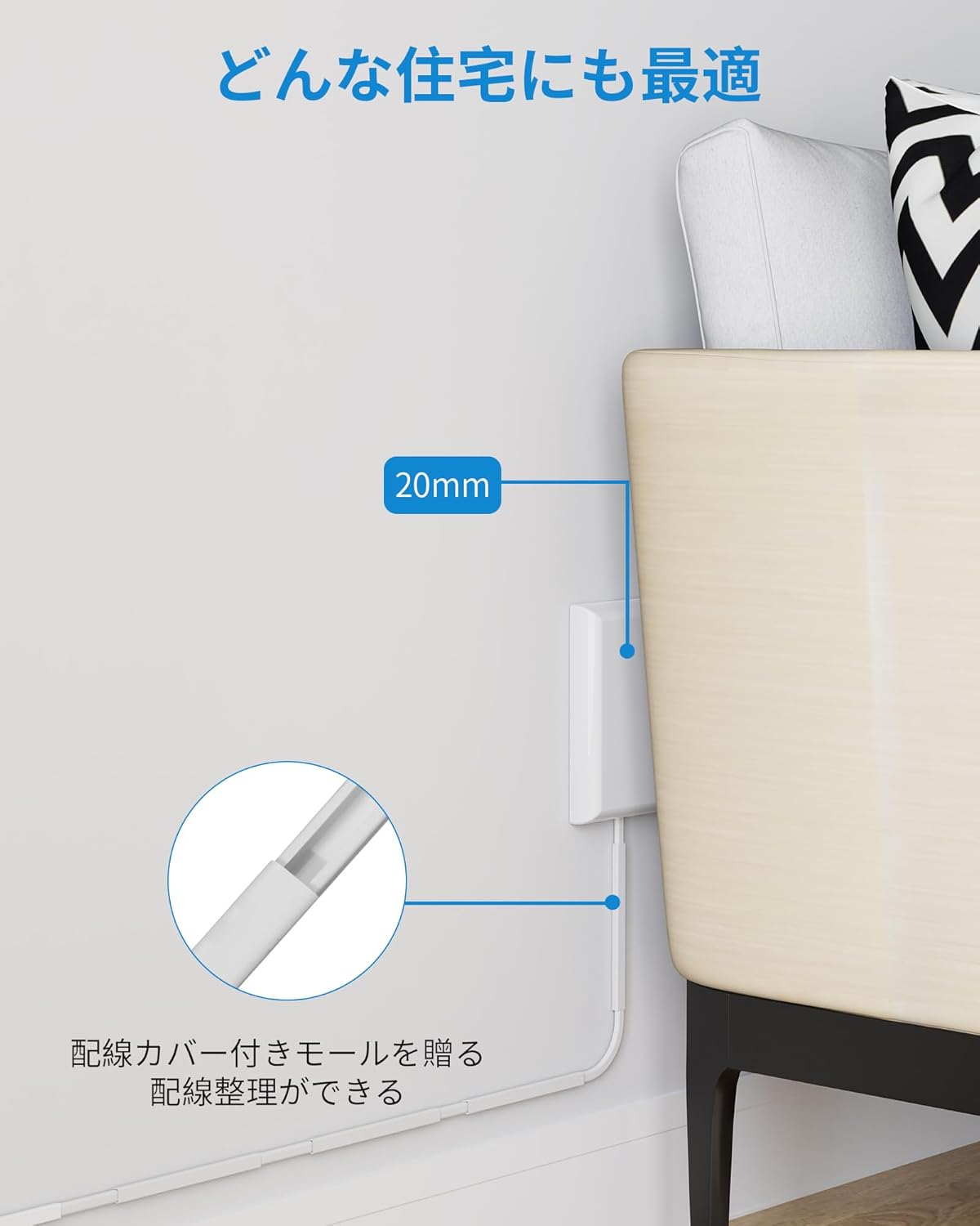 MSCIEN 延長コード コンセントカバー付 20mm (13-in-1 USB-C×1 USB-A×3)