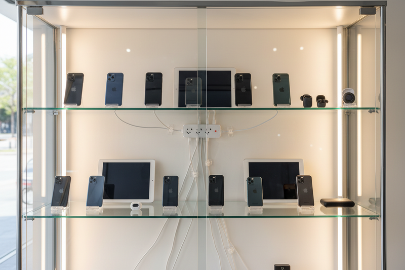 Display Shelves（店舗什器・展示棚）｜商業施設やショップの機材・照明に安定した電気を供給する高耐久タップ