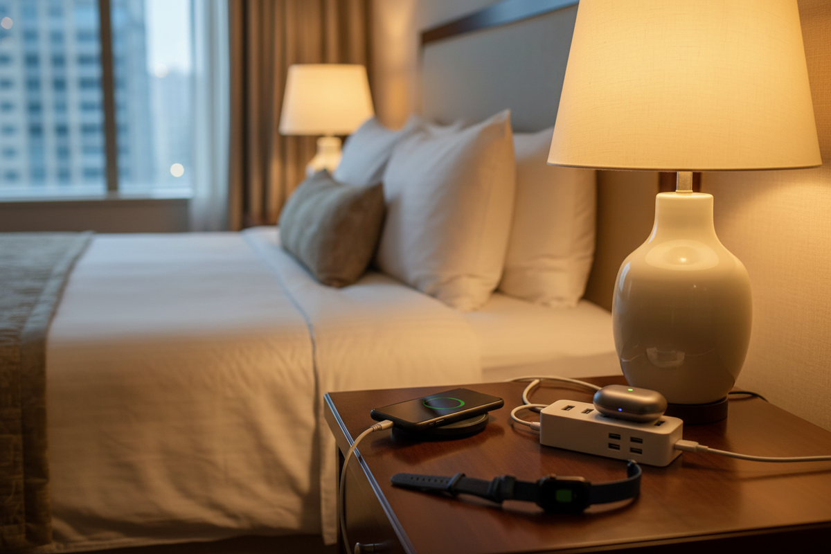 Hotel Accommodations（ホテル・旅館などの宿泊施設）｜宿泊客のスマホやパソコン充電に対応するUSB付きタップ