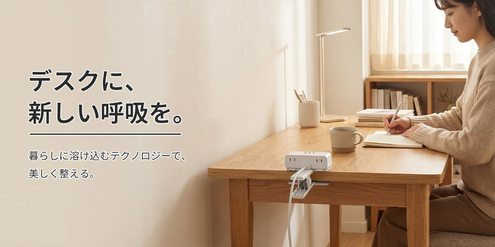 デスク周りをスッキリさせたい方へ｜Mscien 電源タップでパソコンやガジェットの配線を美しくまとめる整理術